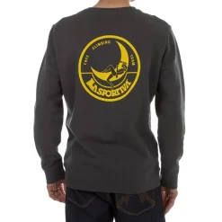 La Sportiva Sweatshirts & Fleece^CLIMBING ON THE MOON SWEATSHIRT M Carbon/Giallo
