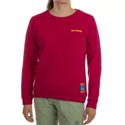 La Sportiva Sweatshirts & Fleece^CLIMBING ON THE MOON SWEATSHIRT W Carbon/Giallo