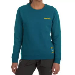 La Sportiva Sweatshirts & Fleece^CLIMBING ON THE MOON SWEATSHIRT W Carbon/Giallo