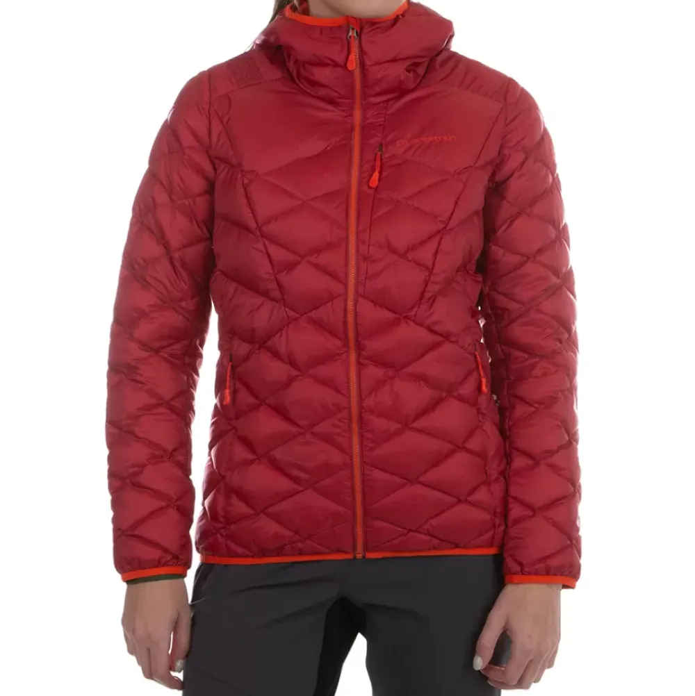 La Sportiva Jackets|Sale^PINNACLE DOWN JKT W Velvet/Cherry Tomato